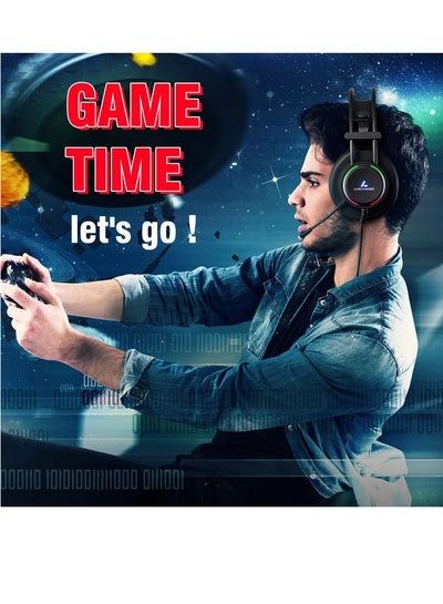 GH569 Gaming Headset with Microphone LED Light, 3.5mm input - for PC, PS4, Xbox One, Nintendo Switch