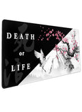 Black White Pink Death Life Sakura Gaming Mouse Pad 70x30cm 2mm Stitched Edges