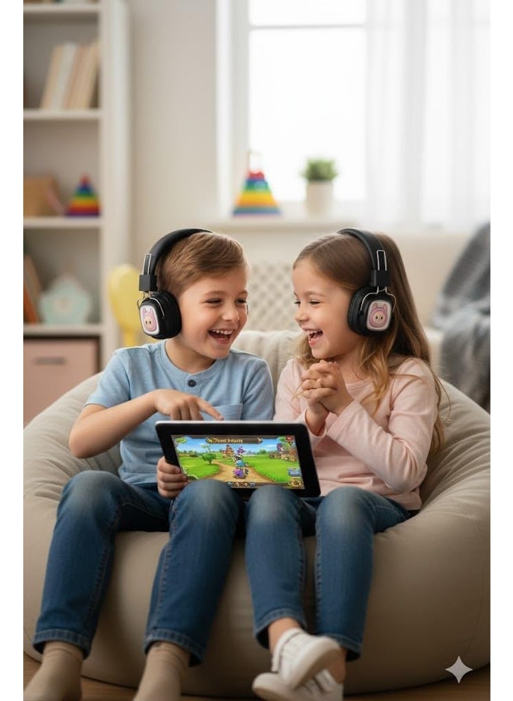 AH-816G RGB Bluetooth Gaming Headphones with Noise Isolation Microphone, Wireless Over-Ear Headset, Up to 15 Hours Batte