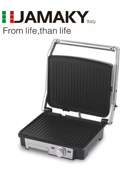 JAMAKY Italy Sandwich Grill Machine Breakfast Bread with Italian technology JMK2015, Steak Maker , Burger , BBQ Baking , Tray Mini Toaster , Oven Baker , Electric Grill Pan , 2800W