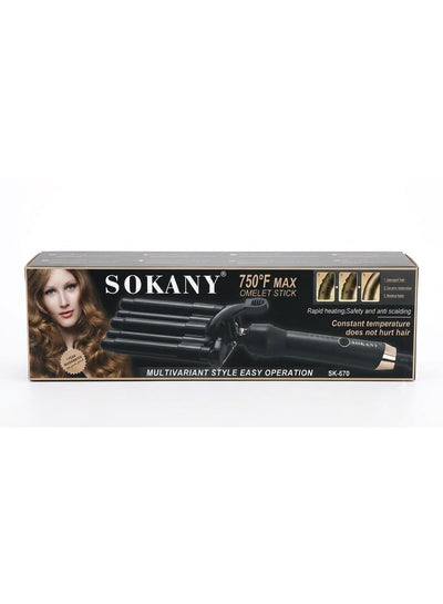 SK-670 Professional Hair Curl – 13mm/16mm Ceramic Styling Iron with PTC Fast Heating, Adjustable Temperature up to 750°F