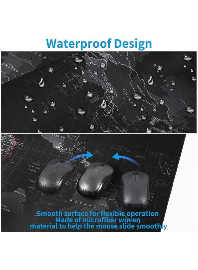 Large Gaming Mouse Map Pad 800×300×3MM ,with Non-Slip Base,Waterproof and Foldable Pad,Desktop Pad Suitable for Gamers,S