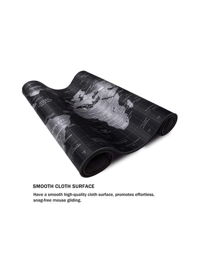 World Map Gaming Mouse Pad - 700*300 mm Thick 3mm XXXL Extended Size - Anti Slip Base - Speed Edition