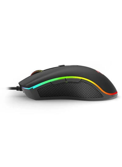 REDRAGON M611RGB is a high-performance wired gaming mouse built to deliver precision, comfort, and style for gamers and professionals Featuring customizable 12800DPI, vibrant RGB lighting, and a sleek ergonomic design