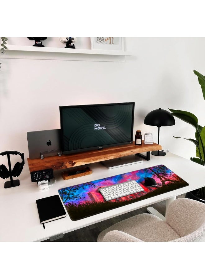 Large Gaming Mouse Pad, XL Desk Mat with Seamed Edges, Waterproof, Non-Slip Rubber Base, 70 cm x 30 cm x 2 mm Keyboard P
