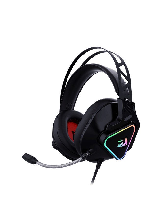سماعة جيمنج Redragon H370 Cadmus بصوت محيطي 7.1 وإضاءة RGB أسود