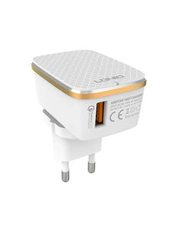 شاحن حائط LDNIO A1204Q بقوة 18W شحن سريع Quick Charge مع كابل Micro USB – أبيض