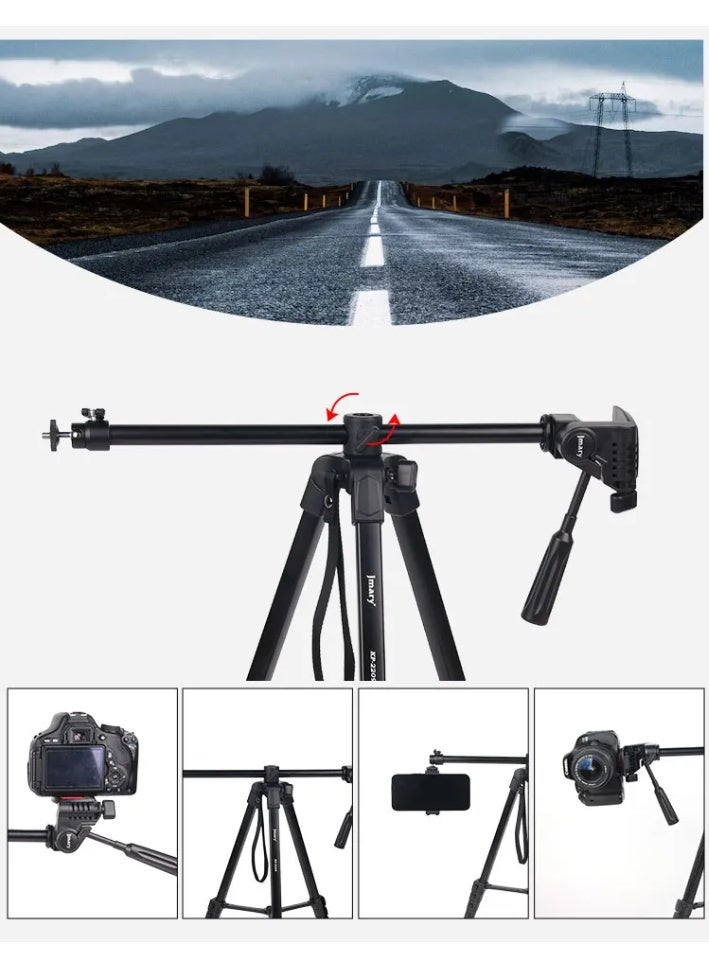 Multifunctional Camera Tripod for Mobile Phones and Smartphones KP-2209 , Converts to Monopod, Horizontal Extension for