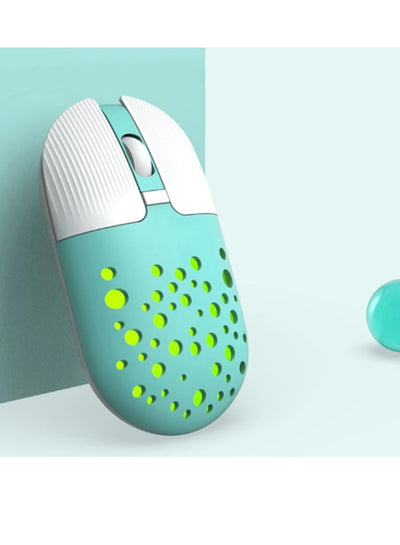 Gamma Rechargeable Wireless Mouse, Multi-Mode Mouse with RGB 2.4G Wireless Gaming Mouse - M-13 Mint