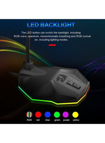 GM99 STIX USB RGB Gaming Stream Desktop Microphone to To Streaming, Podcasting,Studio Recording,YouTube,Skype for PC/Lap