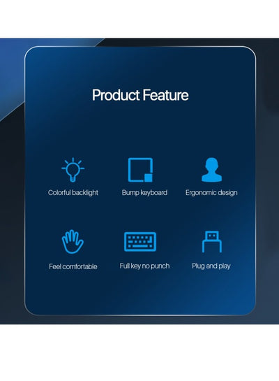 KM1 PRO Wired RGB Light Keyboard & Mouse Set Laptop - Black