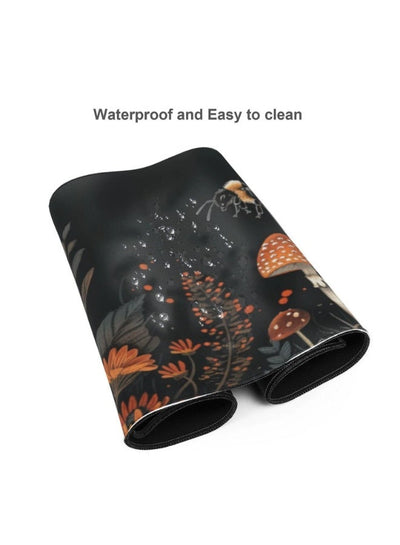 Large gaming mouse pad, 70 x 30 cm, mushroom-shaped design, waterproof surface and durable design, suitable for use on t