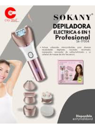 6-in-1 Digital Epilator & Women’s Shaver SK-17004 – Cordless Hair Removal Device with Flexible Head Multi-Function Groom