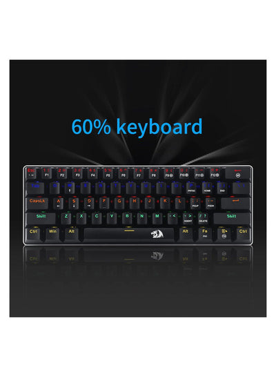 كيبورد جيمنج Redragon K613 JAX ميكانيكال 60% متعدد الألوان