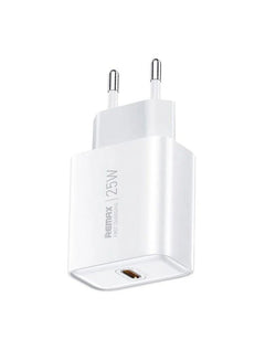 شاحن REMAX RP-U137 PD قوة 25W منفذ Type-C أبيض