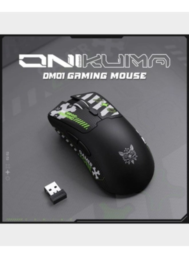 DM01 Tri-Mode Wireless Gaming Mouse with 12800 DPI, 50H Battery Life, 1000Hz Polling Rate, 2.4GHz Wireless, Bluetooth an