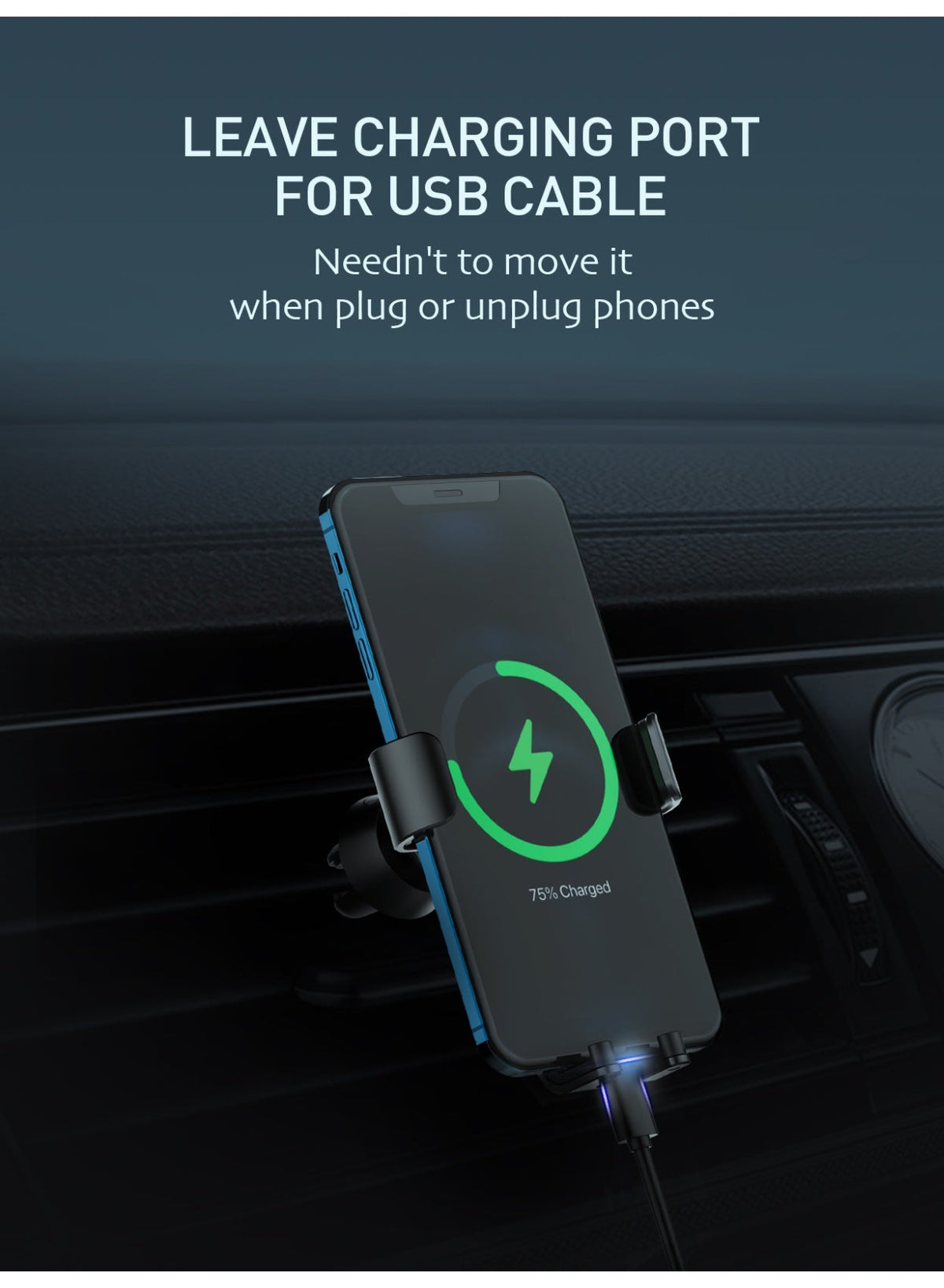 MG10 Universal 360° Rotation Gravity Car Phone Holder , Automatic Tightening & Release, Triangle Power Contraction Desig