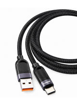 كابل شحن I-conx i92c قوة 100W طول 1m منفذ USB-C أسود