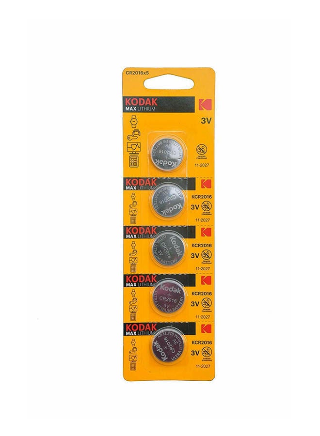 بطاريات دائرية Kodak BTT-112461-10 ليثيوم CR2016 فضي