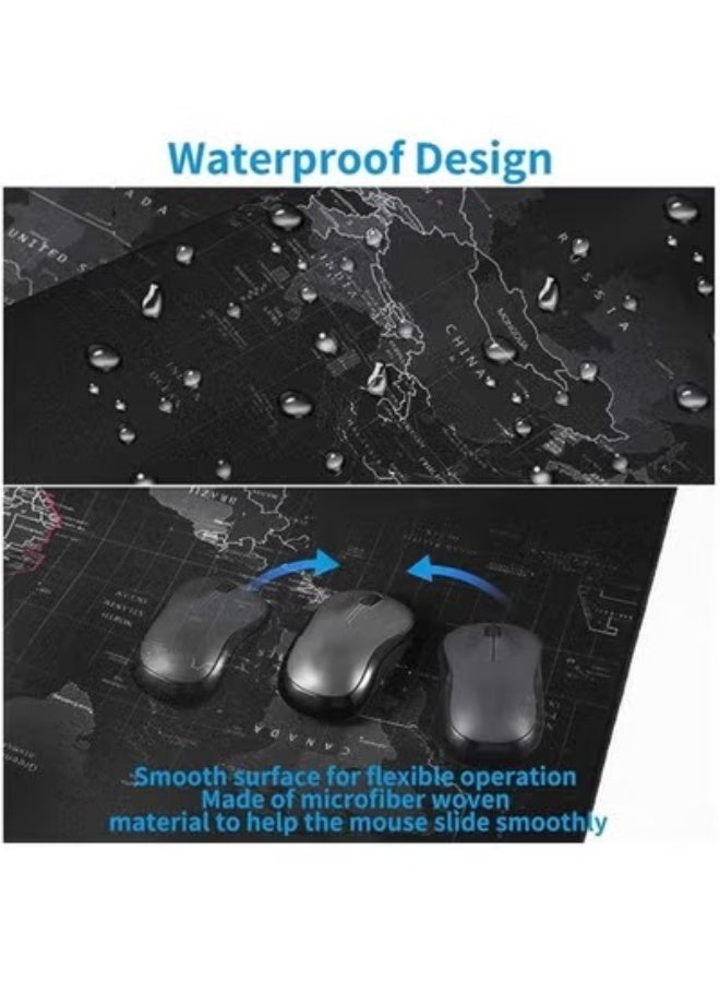 Large Gaming Mouse Map Pad 700×300×4MM ,with Non-Slip Base,Waterproof and Foldable Pad,Desktop Pad Suitable for Gamers,