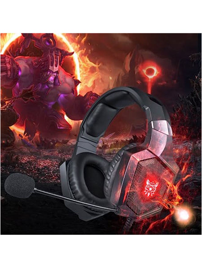 K8 RGB Gaming Headset 7.1 Surround Sound Noise Canceling Mic ,PC , PS4-3 , Mobile And Xbox
