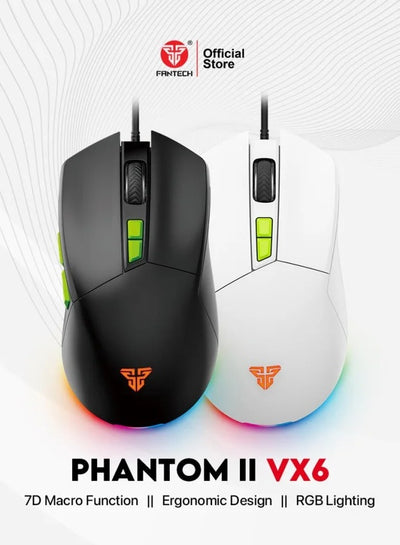 Fantech Mouse VX6 Black Gaming Optical Sensor , Up to 60 IPS / 20G Acceleration