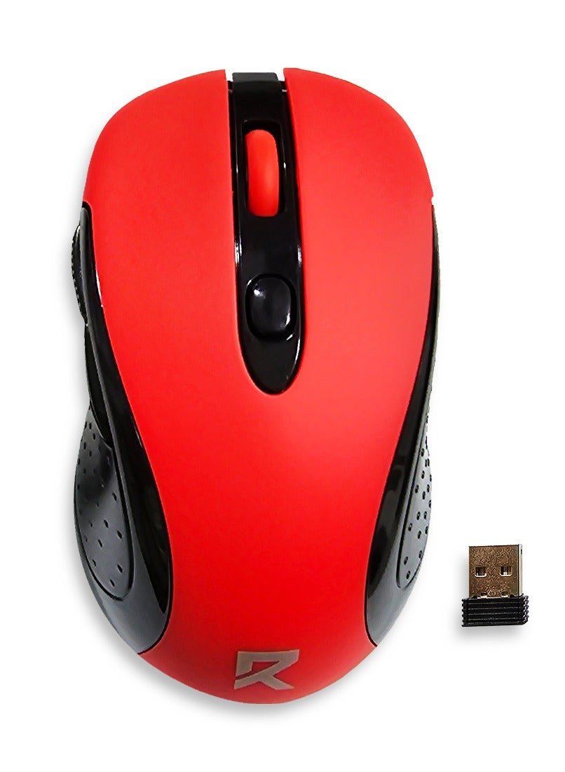 ماوس لاسلكي Redragon BM-2638 Wireless بدقة 2400 DPI أحمر