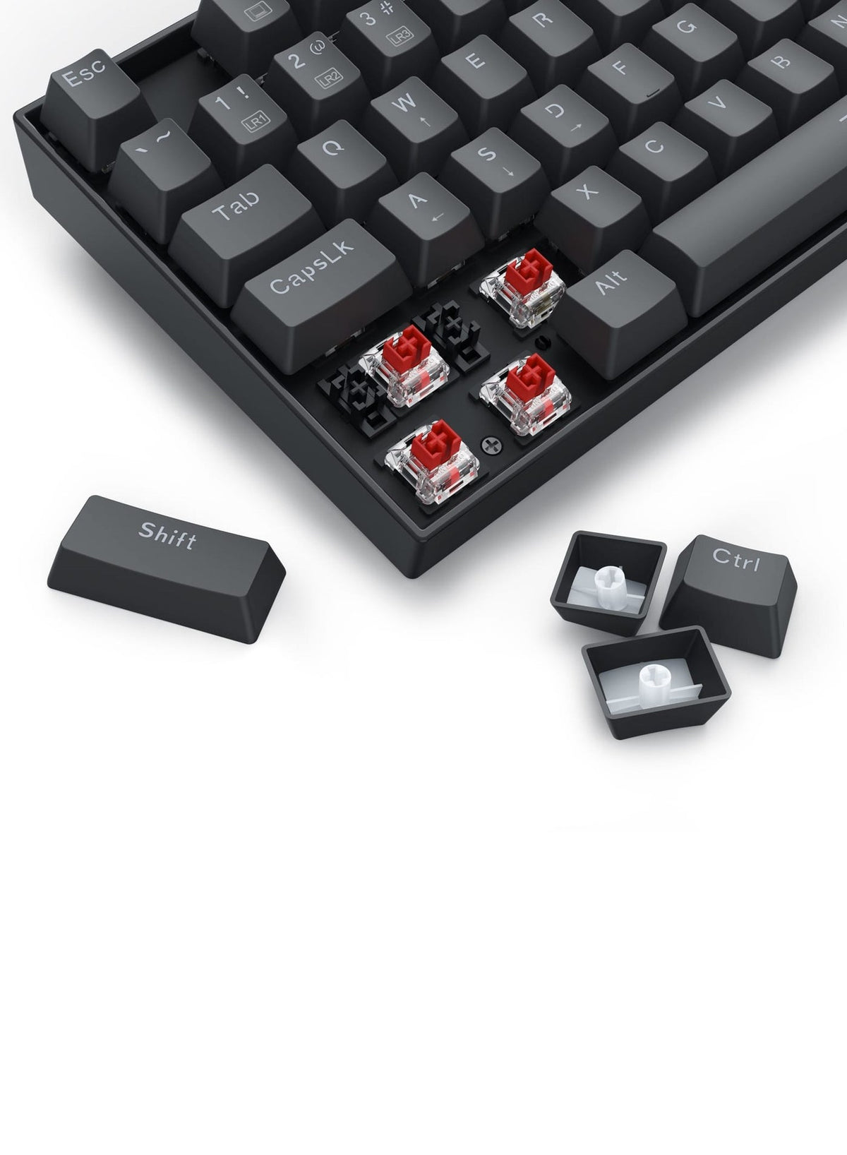 Kumara, Wired Rainbow Gaming Keyboard 60% , Swappable Compact Mechanical Keyboard Dedicated Arrow Keys, for PC and lapto