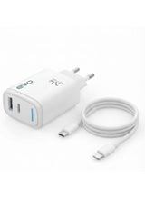 شاحن حائط EVO EVO-C02 قوة 20W منفذ USB-C PD أبيض