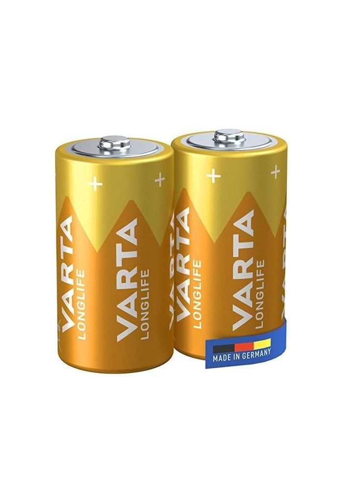 بطاريات قلوية VARTA Long Life مقاس C