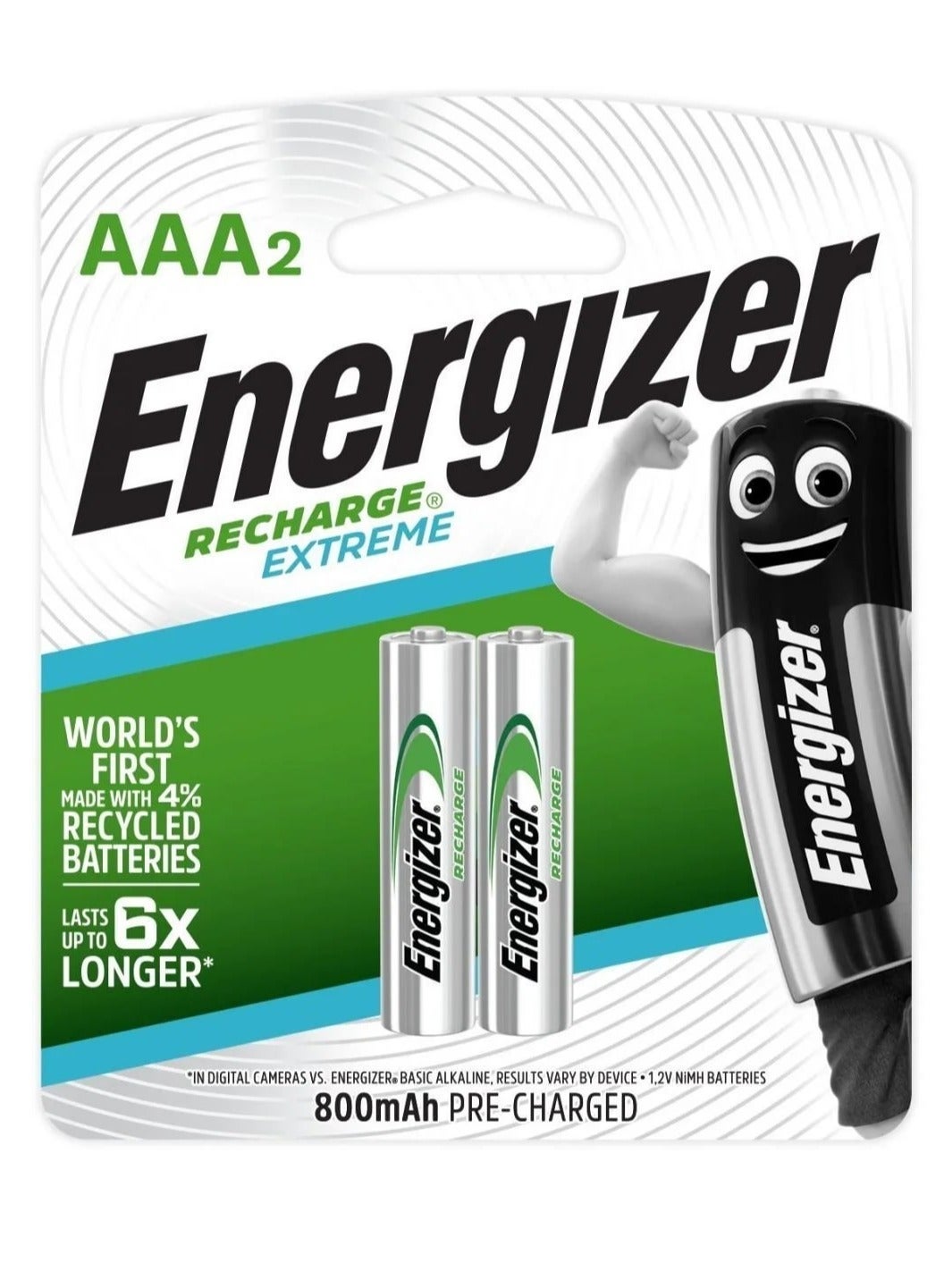 حزمة شاحن صغير Energizer مع بطاريات AA وبطاريات AAA