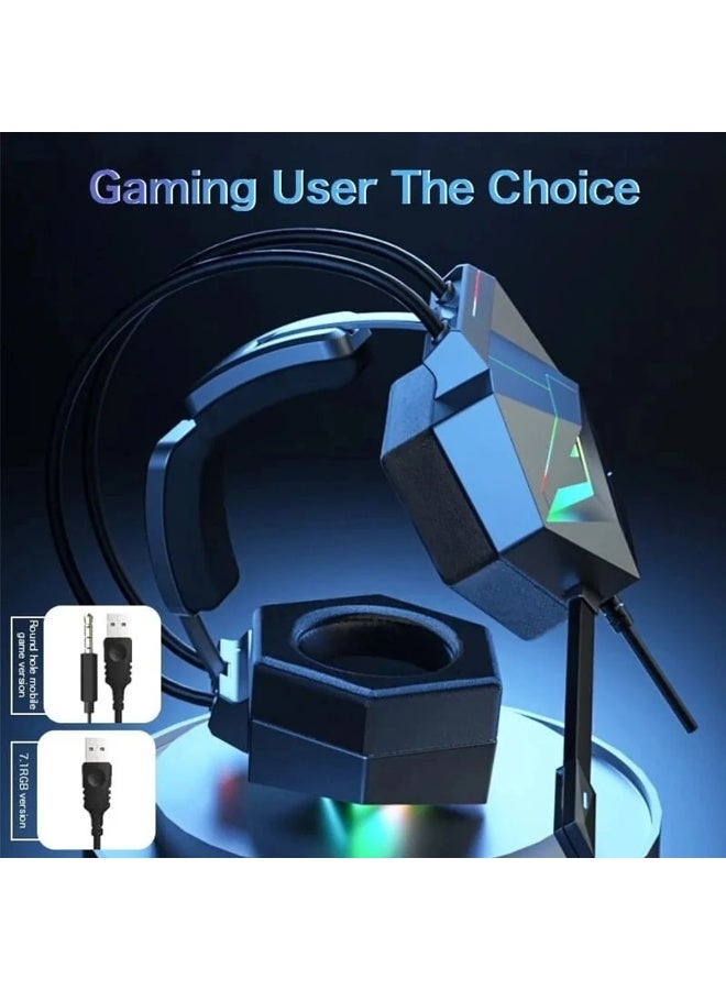 X20 Wired Professional Gaming Headset with Noise Cancelling Microphone , RGB Lighting, 50mm Precision Drivers, 3.5mm con