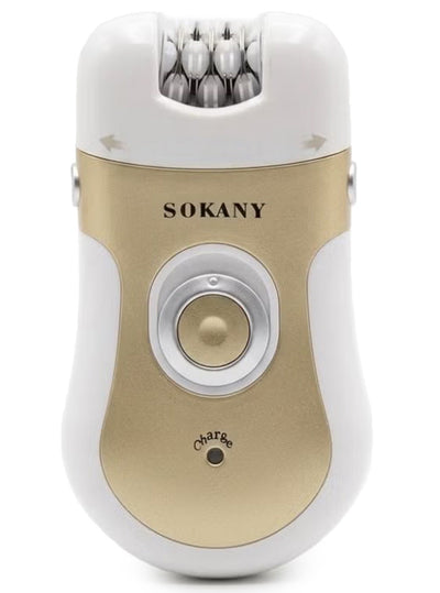 SK-17008 4-in-1 Women’s Epilator, Rechargeable Electric Hair Removal Machine with Shaver, Callus Remover & Massage Heads