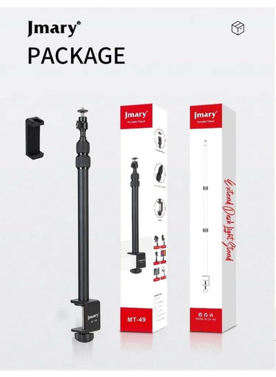 Office Tripod Tabletop Light Stand Clip MT-49 , 1/4" Screw Mount for Cameras, LED & Ring Lights , Adjustable, Sturdy & P