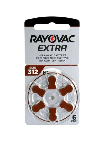 بطاريات سماعات طبية Rayovac size 312 مقاس 312 بني