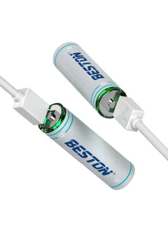 بطاريات قابلة للشحن BESTON 2AC60 نوع AA 1.5V بمنفذ Type-C متعدد الألوان
