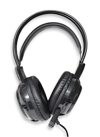 JeDEL Wired lighting gaming headset GH-559 , noise cancelling headphones built-in 3.5mm audio interface with inbuilt microphone sound quality enjoyment, the sound quality is very good, it is soft comfortable and stable to wear - Black