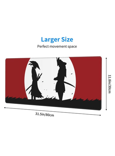 Japanese Samurai Battle Gaming Mouse Pad Large XL Desk Mat Long Extended Pads Big Mousepad for Home Office Decor Accesso