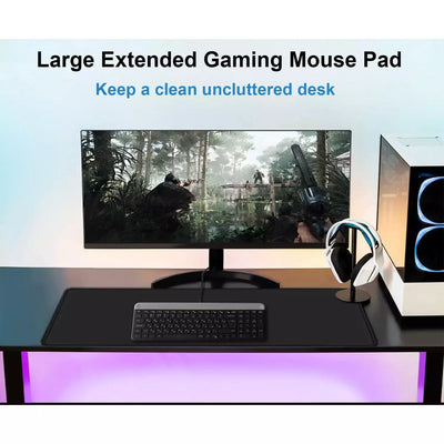Black Gaming Mouse Pad – Extended Size 70 x 30 CM