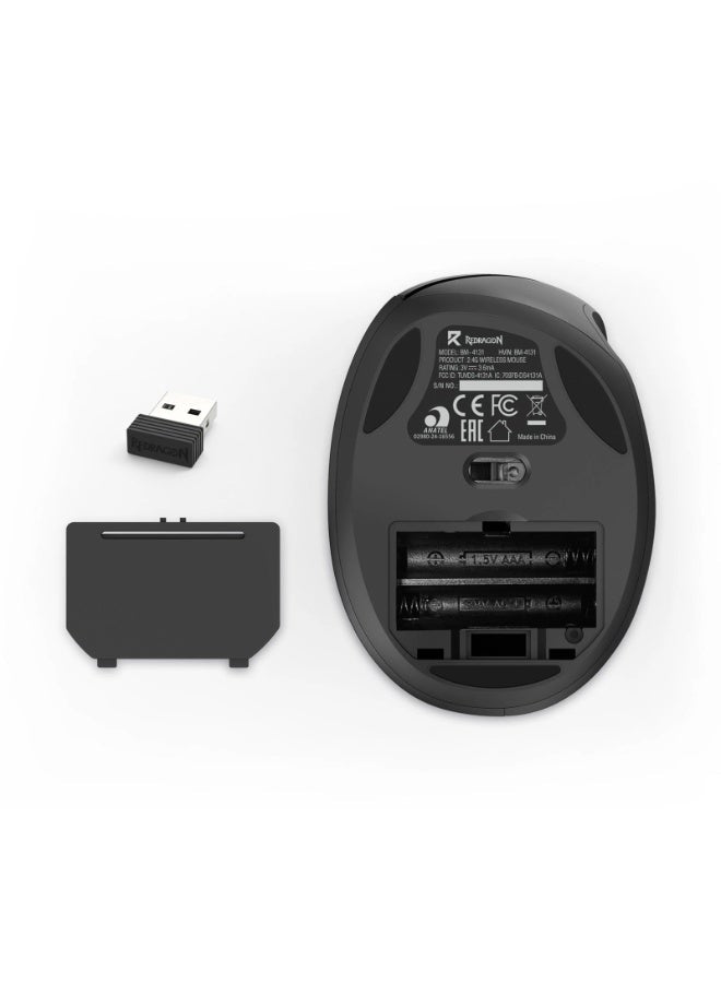 BM-4131 Wireless Vertical Office Mouse Ergonomic Design with 2.4GHz Wireless Connectivity, Adjustable DPI up to 4000, Ul