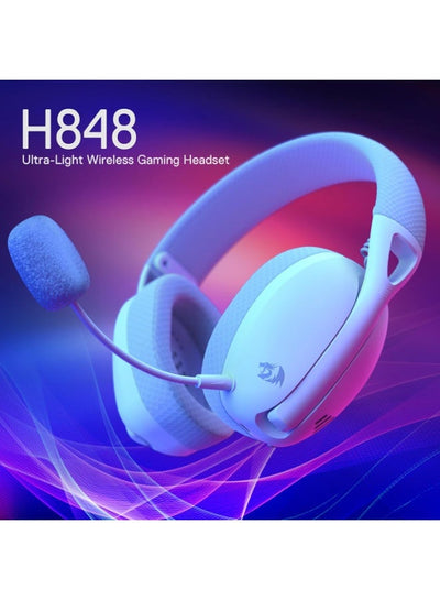 H848G Bluetooth Wireless Bluetooth Gaming Headset - Lightweight - 7.1 Surround Sound - 40mm Driver - Detachable Micropho