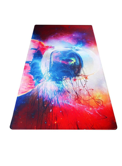 Abstract Astronaut Design Gaming Mouse Pad, Rubberized Non-Slip with Stitched Edges, Suitable for All Mouse Sensitivitie