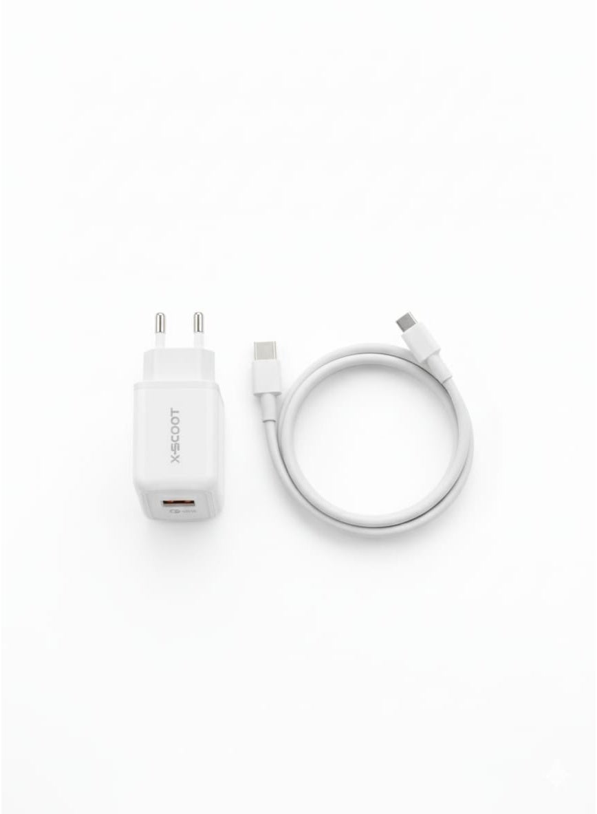 Super Fast VOOC Charger with Type-C Cable 25W , Compact & Powerful Wall Adapter , QC 3.0 Quick Charge, Safe Charging Pro