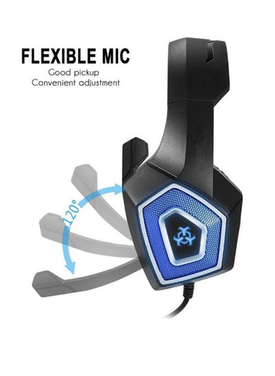 Pro Gaming Headest V-1 With Colourful Backlight , Flexible Mic , Support Mobiles , Tablets , Laptops , PS4 , Xbox One