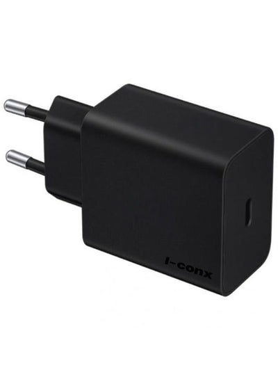 شاحن حائط I-conx K-60 قوة 45W منفذ USB-C تقنية PD أسود