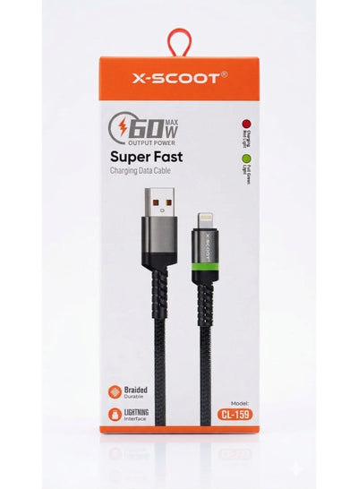 كابل شحن سريع X-SCOOT زاوية جانبية
