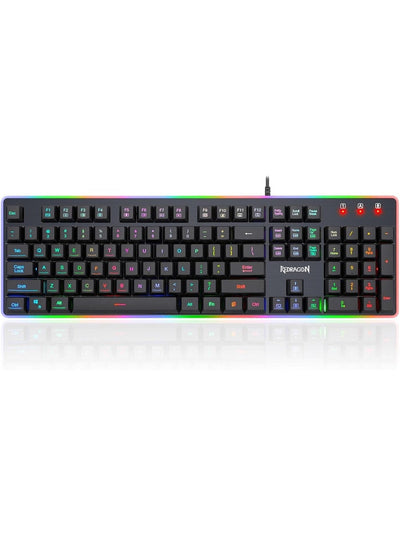K509-RGB 104 Keys Replacement Keycaps Set for Mechanical Keyboard, Premium Black PBT Keycaps for Full-Size Gaming Keyboa