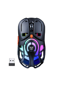 onikuma DM02 Tri-Mode RGB Gaming Mouse Honeycomb Shell 12800 DPI Black