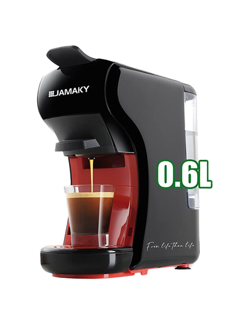 Multi Capsule Coffee Maker with Italian technology , Household 1450W Automatic Drip Coffee Machine 0.6L Water Capacity