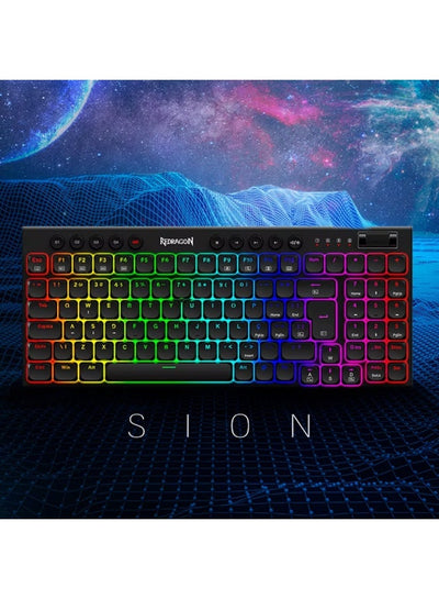 كيبورد جيمنج Redragon K653 SION ميكانيكال Low Profile أسود